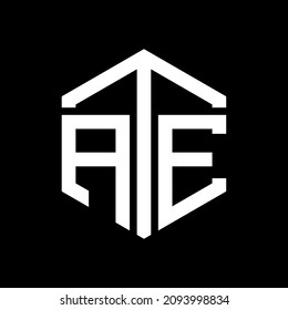 ATE Unique abstract geometric vector logo design.