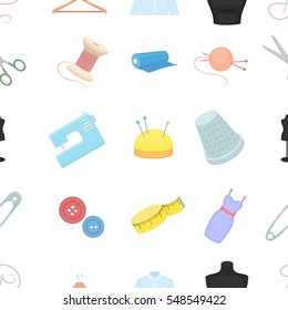 Atelie pattern icons in cartoon style. Big collection atelie vector symbol stock illustration