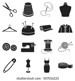 Atelie set icons in black style. Big collection atelie vector symbol stock