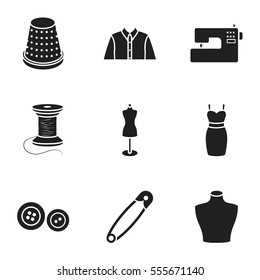 Atelie set icons in black style. Big collection of atelie vector symbol stock illustration