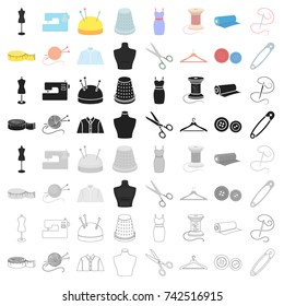 Atelie set icons in cartoon style. Big collection atelie vector symbol stock illustration