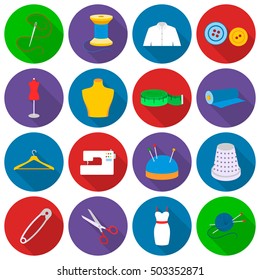 Atelie set icons in flat style. Big collection atelie vector symbol stock illustration