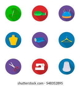 Atelie set icons in flat style. Big collection of atelie vector symbol stock illustration
