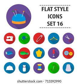 Atelie set icons in flat style. Big collection atelie vector symbol stock illustration