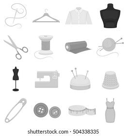 Atelie set icons in monochrome style. Big collection of atelie vector symbol stock illustration