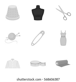 Atelie set icons in monochrome style. Big collection of atelie vector symbol stock illustration