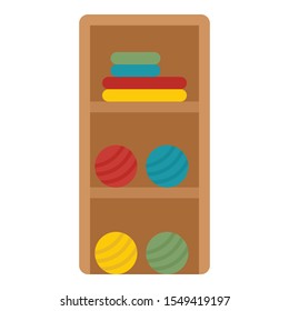 Atelier sewing rack icon. Flat illustration of atelier sewing rack vector icon for web design
