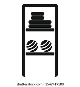 Atelier sewing rack icon. Simple illustration of atelier sewing rack vector icon for web design isolated on white background