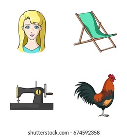 atelier, travel and other web icon in cartoon style.profession, bird icons in set collection.