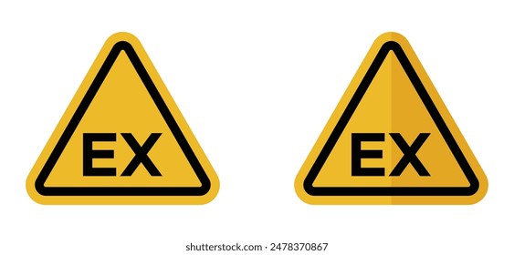 ATEX Explosive Atmosphere area zone warning signs set