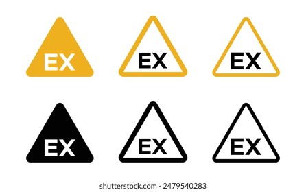 ATEX Explosive Atmosphere area zone warning signs collection