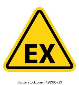 ATEX Explosive Atmosphere area zone warning . Vector illustration