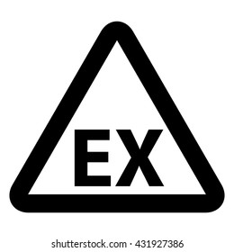 ATEX Explosive Atmosphere area zone warning . Vector illustration