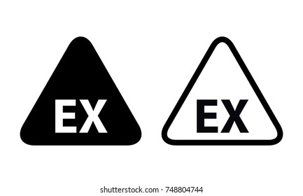ATEX. Explosive atmosphere area zone warning sign