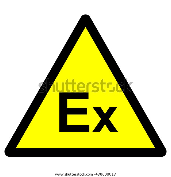 Atex Explosive Atmosphere Area Zone Warning Sign Vector Illustration 1802