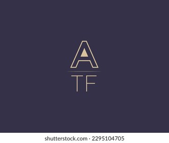 ATF letter logo design modern minimalist vector images