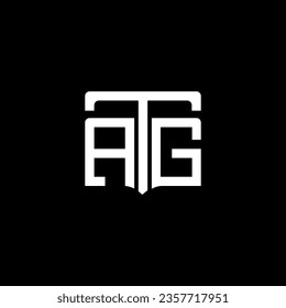 ATG abstract monogram logo design. ATG monogram, minimalist, triangle, hexagon, unique modern flat abstract logo design
