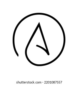 atheism agnosticism glyph icon vector. atheism agnosticism sign. isolated symbol illustration