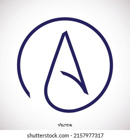 Atheism Black and White Printable Symbol