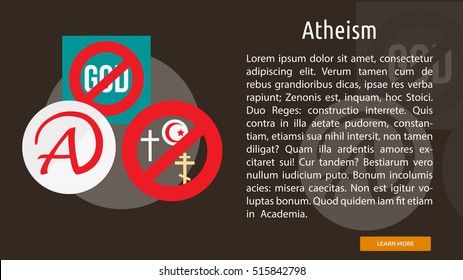 Atheism Conceptual Banner