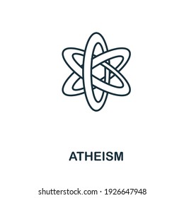 Atheism icon. Simple element from religion collection. Creative Atheism icon for web design, templates, infographics and more