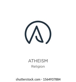 Atheism icon vector. Trendy flat atheism icon from religion collection isolated on white background. Vector illustration can be used for web and mobile graphic design, logo, eps10