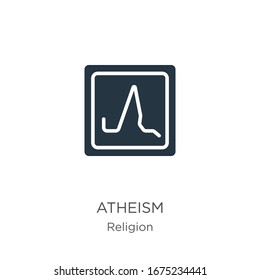 Atheism icon vector. Trendy flat atheism icon from religion collection isolated on white background. Vector illustration can be used for web and mobile graphic design, logo, eps10