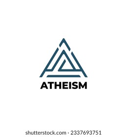 Atheism A letter logo design Template