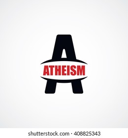 atheism letter A logotype - logo sign theme