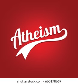 atheism retro varsity tag theme - against religious ignorance