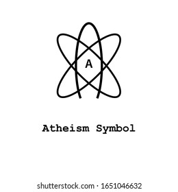 atheism symbol , illustrator vector icon