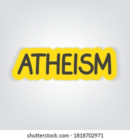 atheism word concept- vector illustration