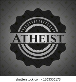 Atheist dark emblem. Retro. Vector Illustration. Detailed. 