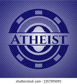 Atheist denim background