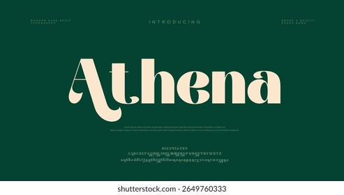 Athena Creative modern technology alphabet fonts. Abstract typography urban sport, techno , fashion, digital, future creative logo font.