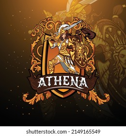 Athena Esport Gaming Mascot Logo Design Character
