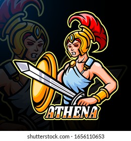 Athena esport logo mascot design