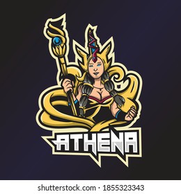 Athena Esports Logo. Goddess Logo. Esport Team Logo. Streamer Gaming Logo. Gaming Creator House Illustrator. Streamer Emblem. Mythology Illustrator. Game Content Symbol.