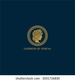 Athena Goddess Vector Illustration Logo Gold Stock Vector (Royalty Free ...