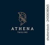 Athena the goddess vector logo design