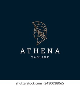 Athena the goddess vector logo design