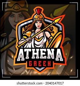 Athena greek mascot. esport logo design