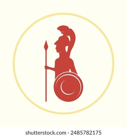 Athena helpful trendy icon attractive abstract vector illustration artwork colorful design