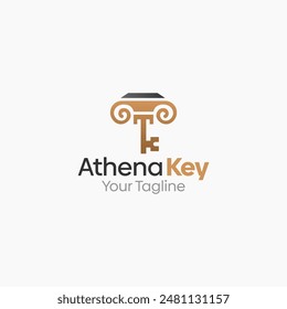 Athena Key Logo Vector Template Design. Good for Business, Start up, Agency, and Organization