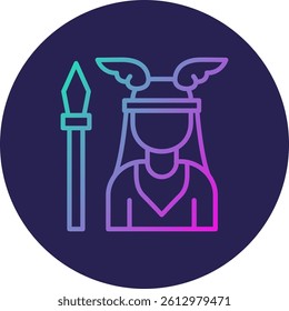 Athena Line Circle Gradient Style
