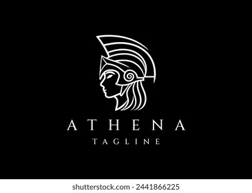 Athena logo design vector icon illustration