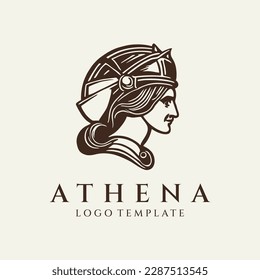 Athena logo design vector illustration