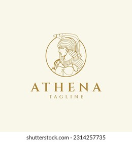 Athena logo design vector illustration