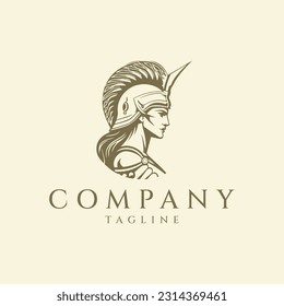 Athena logo design vector illustration