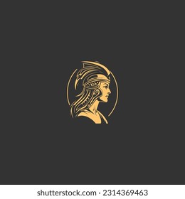 Athena logo design vector illustration